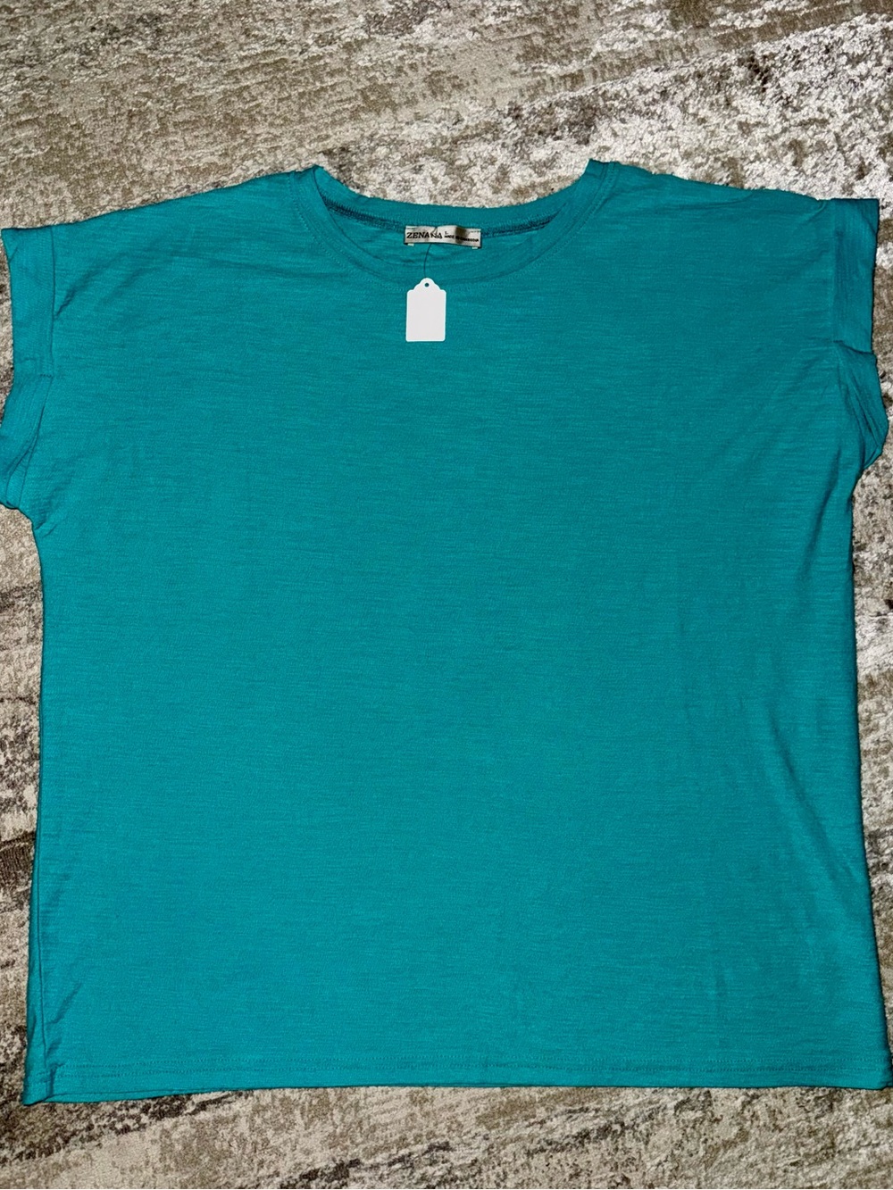 Zenana Outfitters Teal Short Sleeve Crew Neck Tee